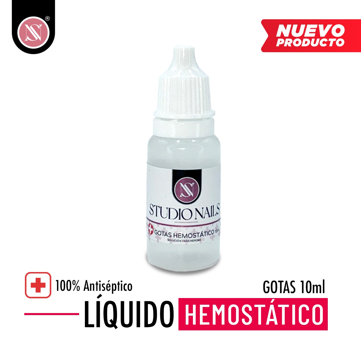 3 STUDIO NAILS | Líquido Hemostático para Uñas 100% Antiséptico - Control de Sangrado Profesional para Manicure y Pedicure - Imagen 3