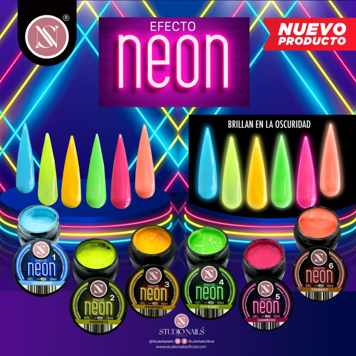 PORTADA STUDIO NAILS - Gel Efecto Neón UV/LED 10ml - Imagen 2