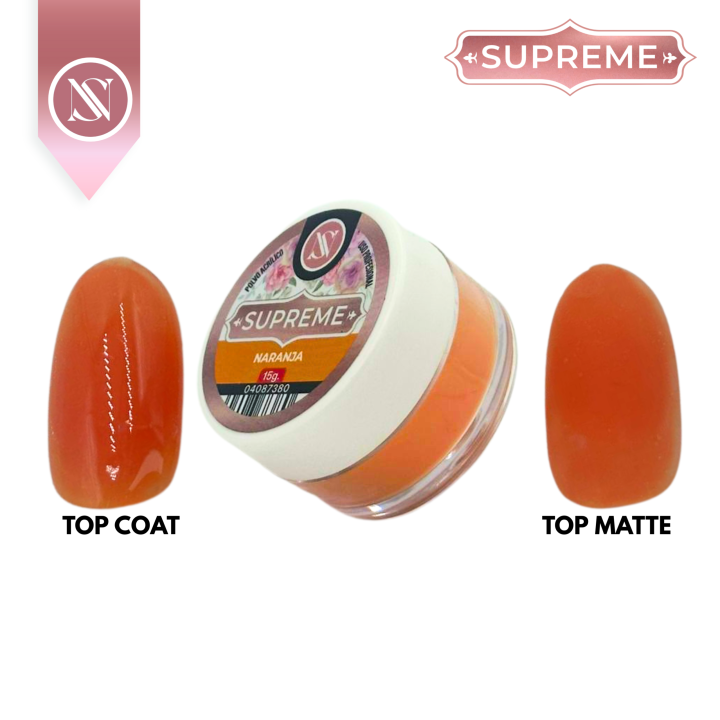 16 Polvo Acrilico Supreme 15gr - Naranja Calabaza - Imagen 2