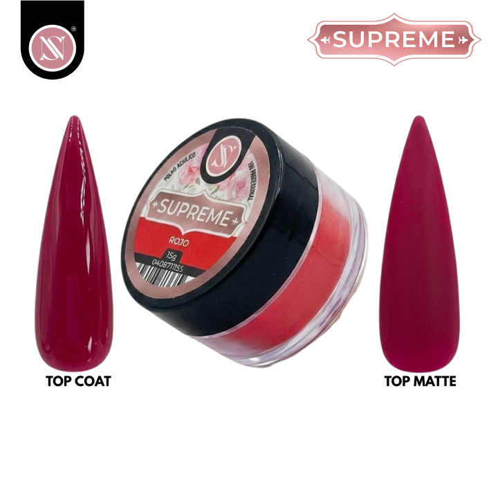 6 Polvo Acrilico Supreme 15gr - Rojo - Imagen 1