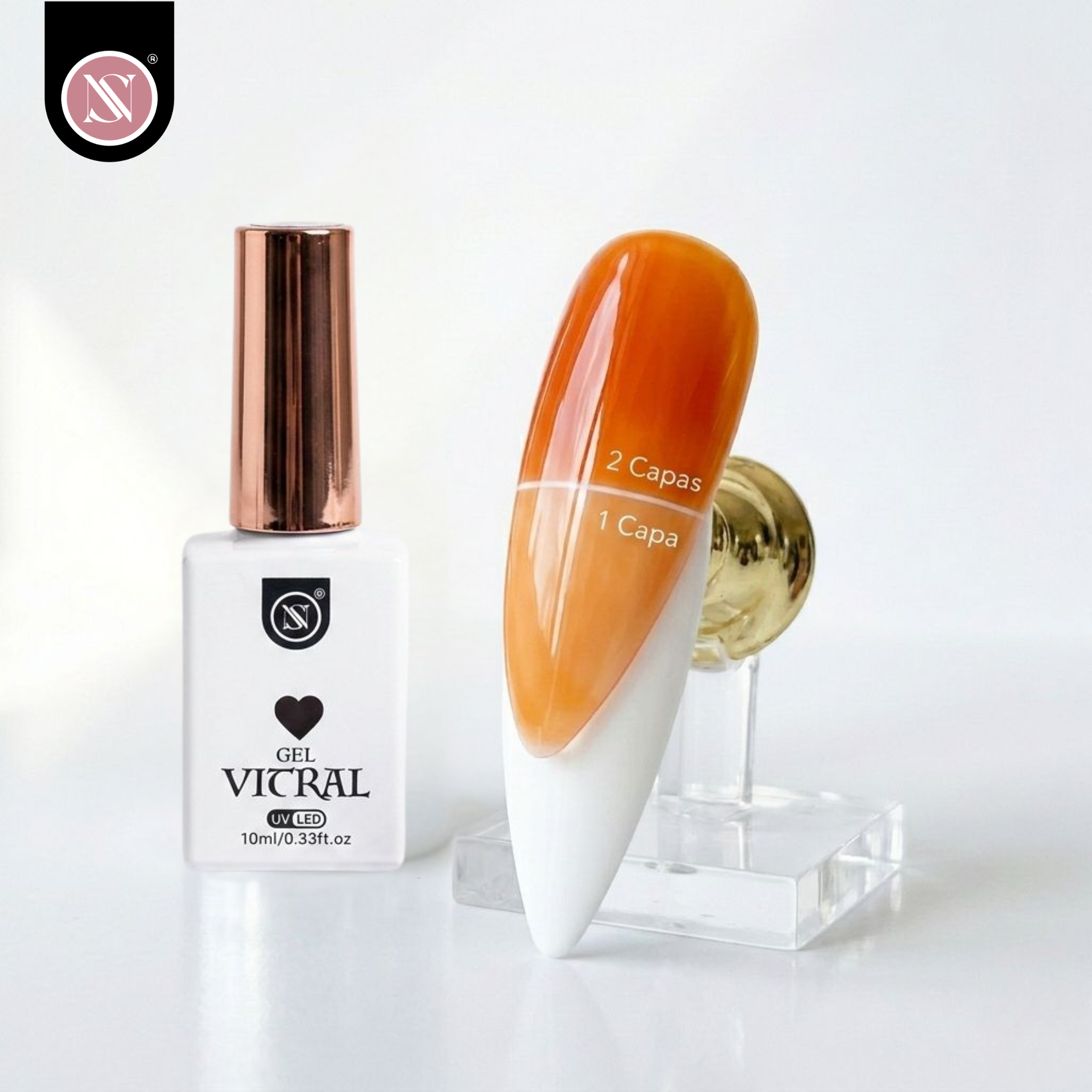 3 Gel Polish Vitral Individual 10 ml – Edición Corazón | Studio Nails - Imagen 3