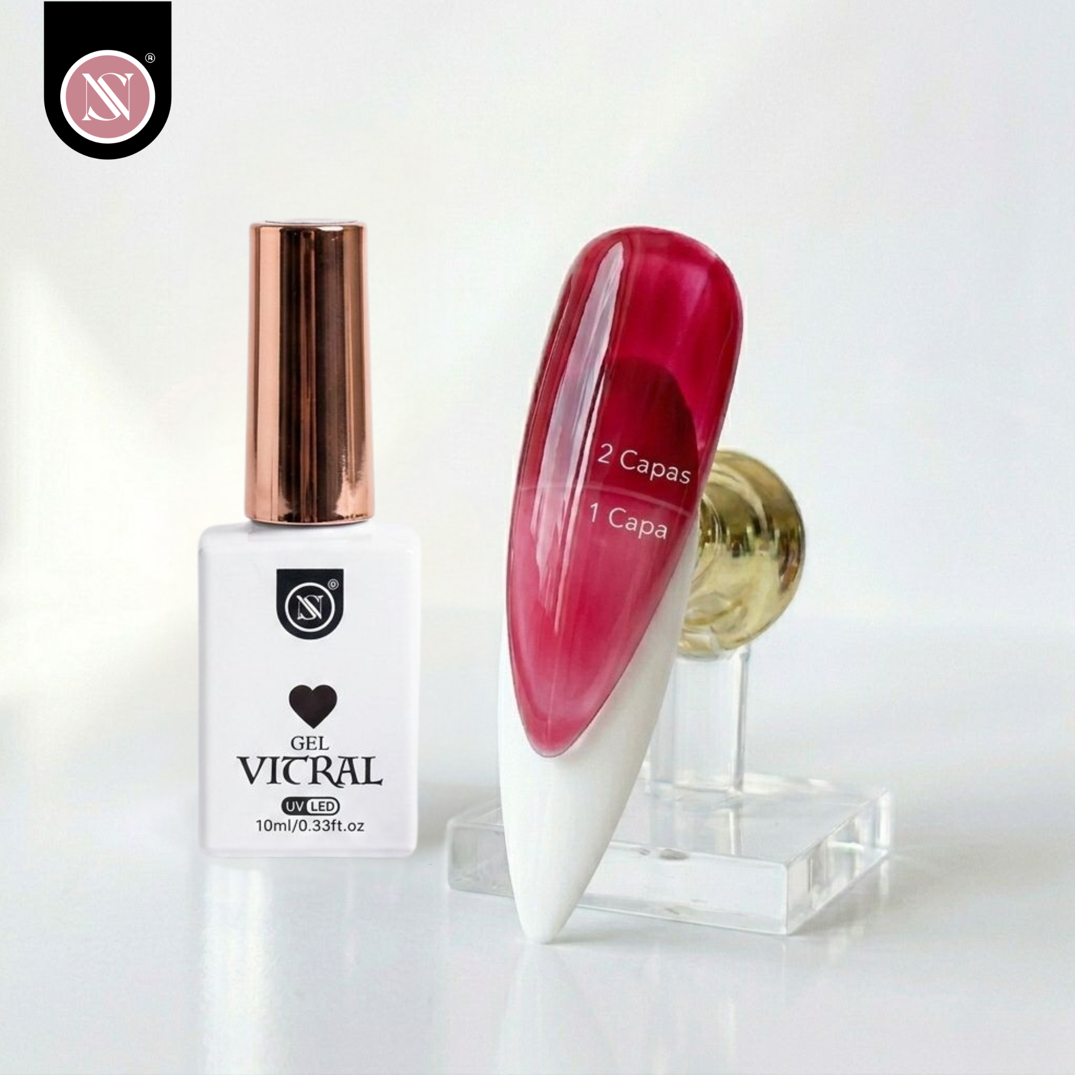 6 Gel Polish Vitral Individual 10 ml – Edición Corazón | Studio Nails - Imagen 6
