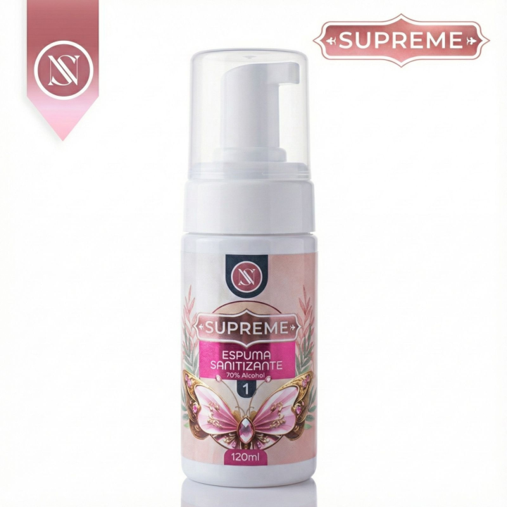 1 Espuma Sanitizante Supreme 120 ml – Paso 1 (70% Alcohol) - Imagen 1