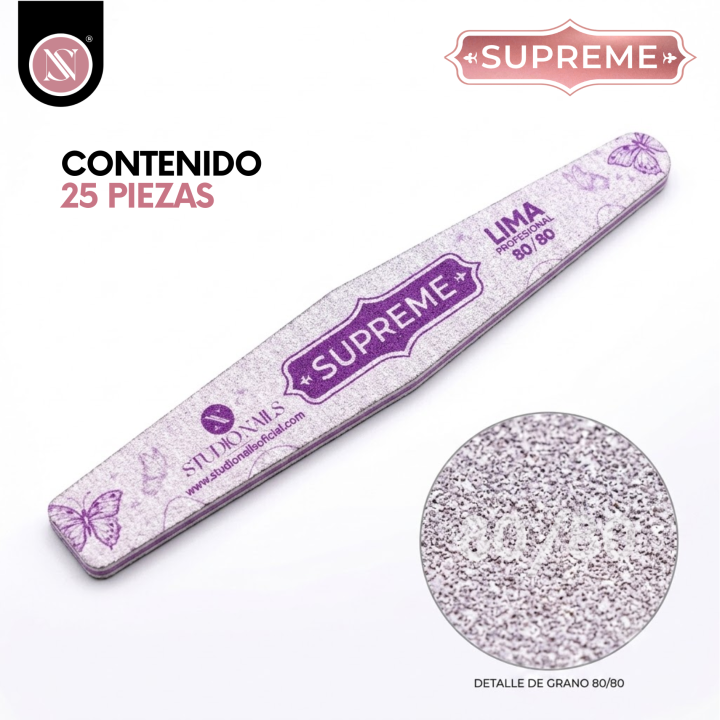 Paquete de 25 Limas Profesionales Supreme | Studio Nails - Imagen 4