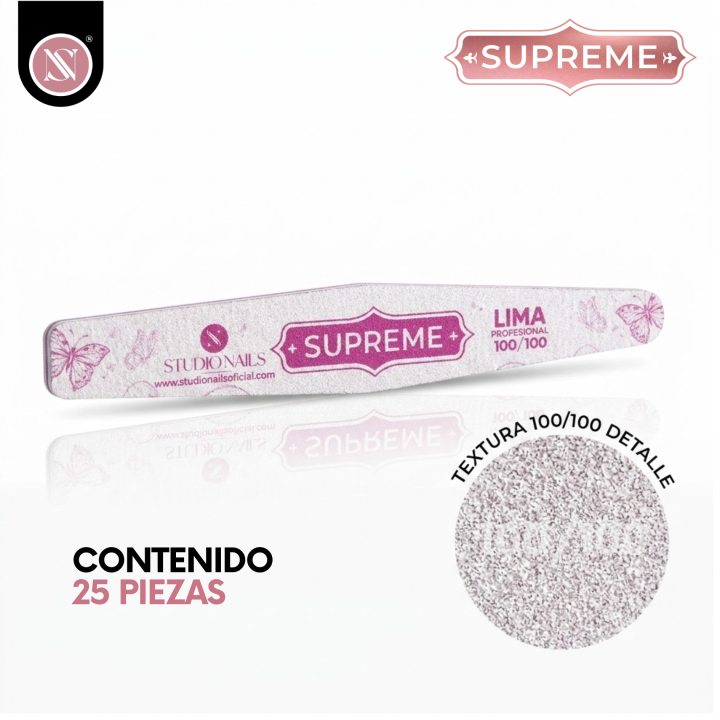 Paquete de 25 Limas Profesionales Supreme | Studio Nails - Imagen 5